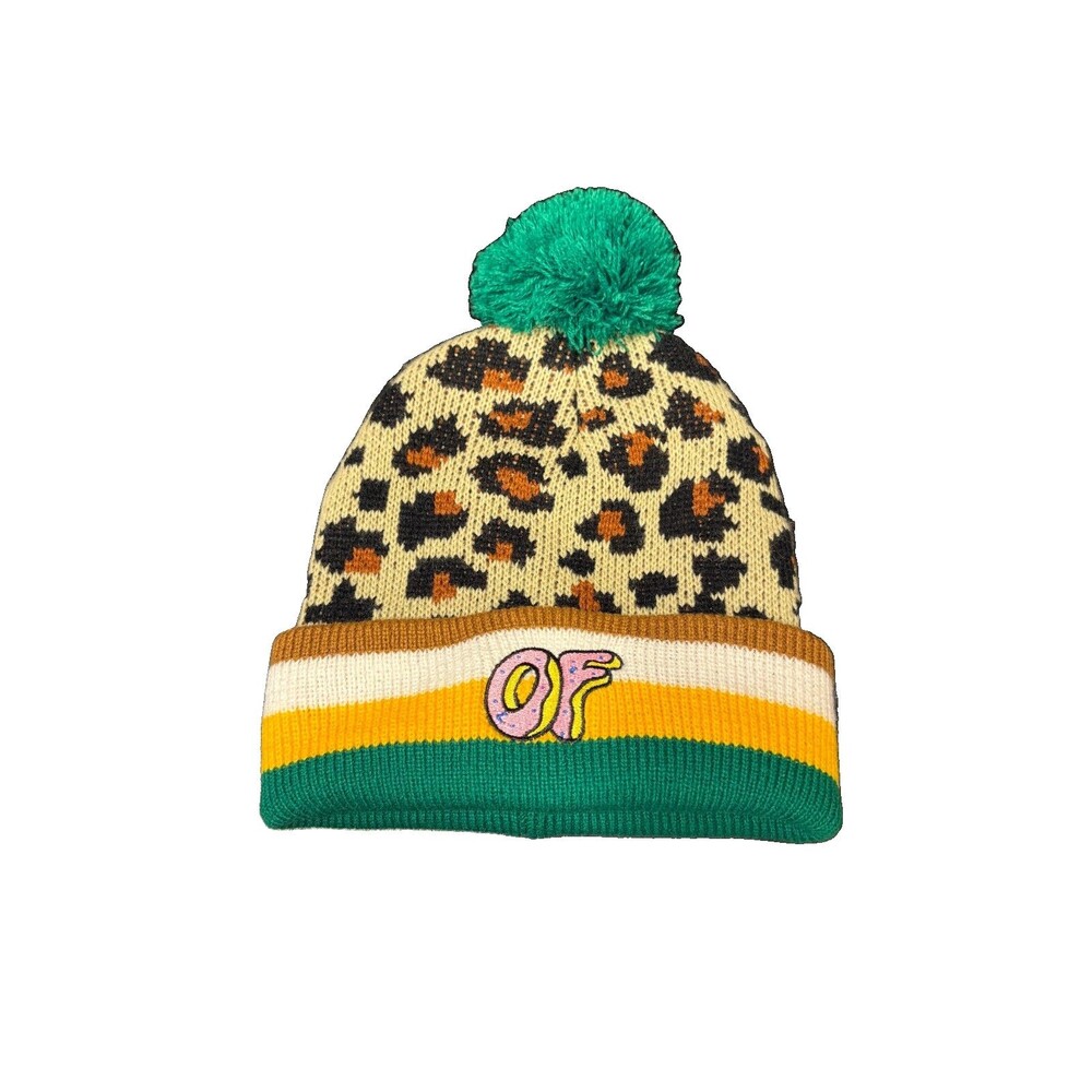 Odd Future Leopard Pom Beanie NWOT